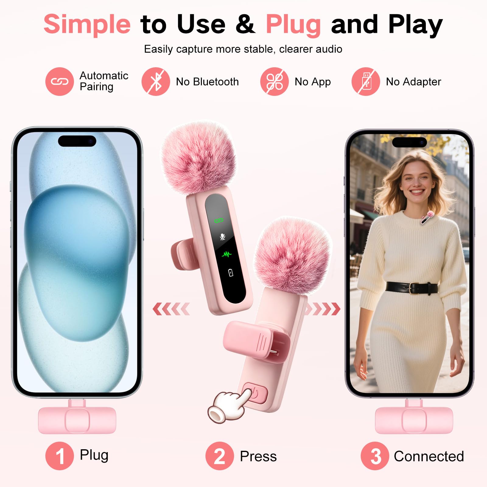 Kit per vlogging da 70 pollici, treppiede in metallo per selfie per iPhone