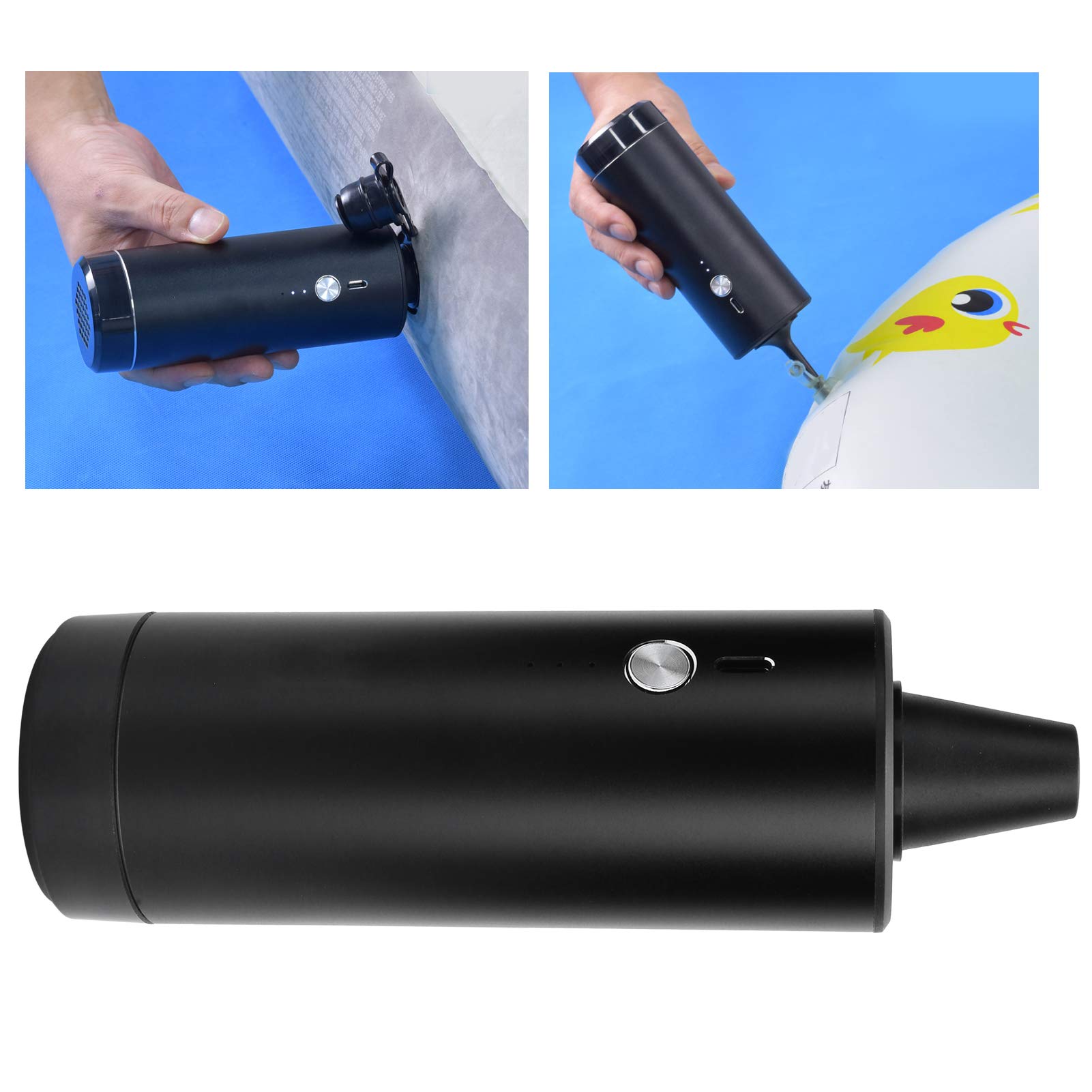 Pompa ad Aria elettrica Senza Fili Gonfiatore Portatile 390L Pompa ad Aria elettrica per Anello di Nuoto da Campeggio all'aperto