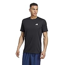 adidas Uomo Train Essentials Training Tee, Black, White, L Tall