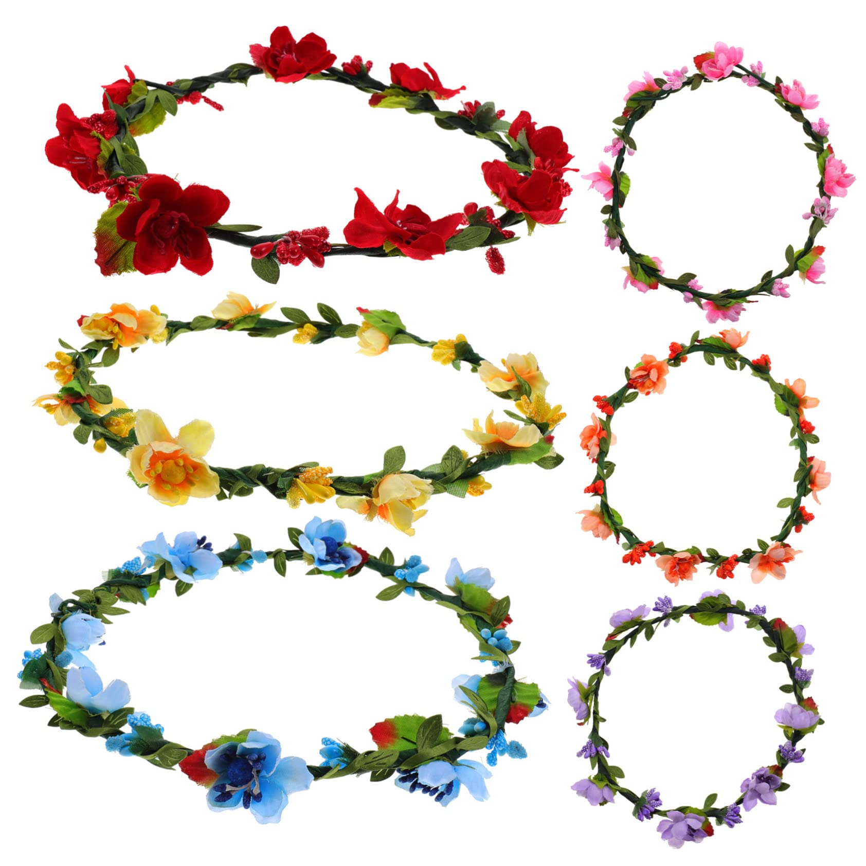 VALICLUD 12stücke Blumenkranz Haarschmuck Teilig Für Bräute Elegantes Stirnband Mit Lebhaften Blumen Für Hochzeiten Und Fotoshootings