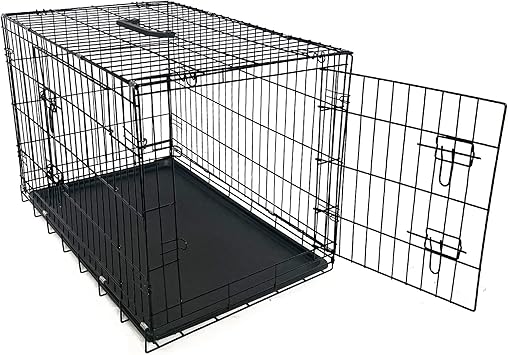 Amazon Kaitou ペット ケージ 犬 折りたたみ 小型 中型 引き出し トレー ダブル ドア ペットサークル 室内 取っ手付き 犬小屋 スチール 工具不要 中型 並行輸入品 Kaitou サークル プレイサークル 通販