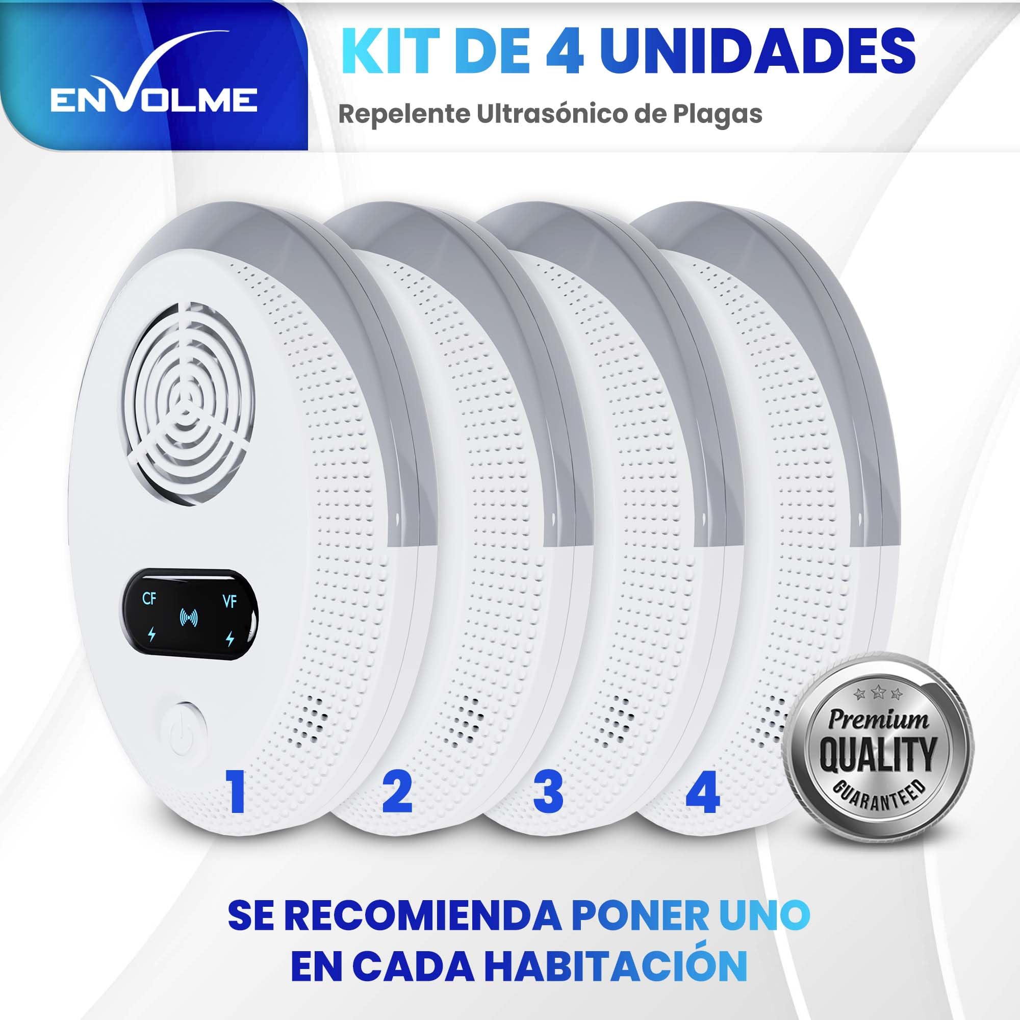 Repelente Ultrasonico Cucarachas Roedores y Ratas - Repelente Ultrasonico de Plagas - Repelente de Mosquitos y Avispas - Ahuyentador de Ratas, Arañas y Murcielagos