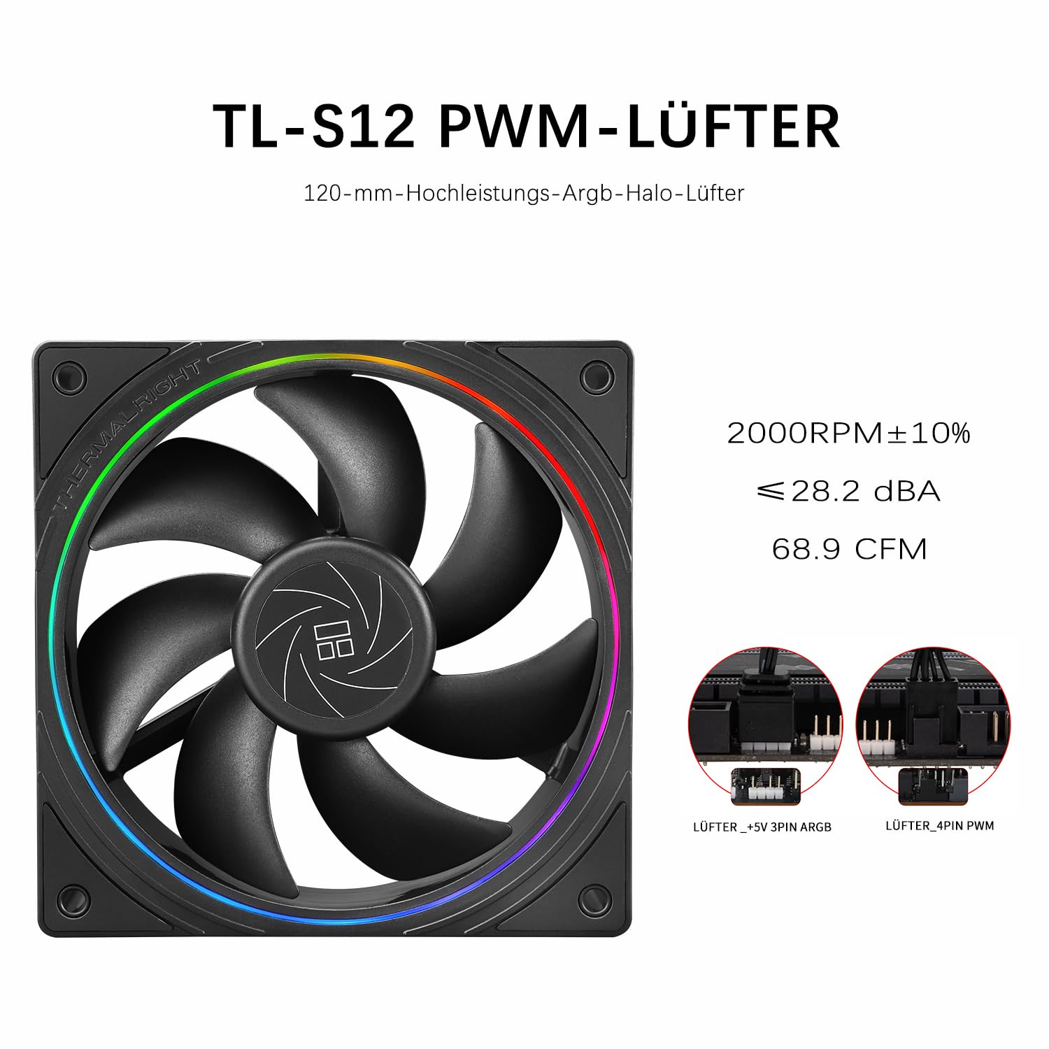 TR-Thermalright Aqua Elite 240 V5 ARGB Black Refroidisseur liquide pour processeur, refroidissement AIO, double ventilateur PWM, ARGB 2000 tr/min, pour AM4/AM5, Intel LGA1851/1700/115x/1200, noir