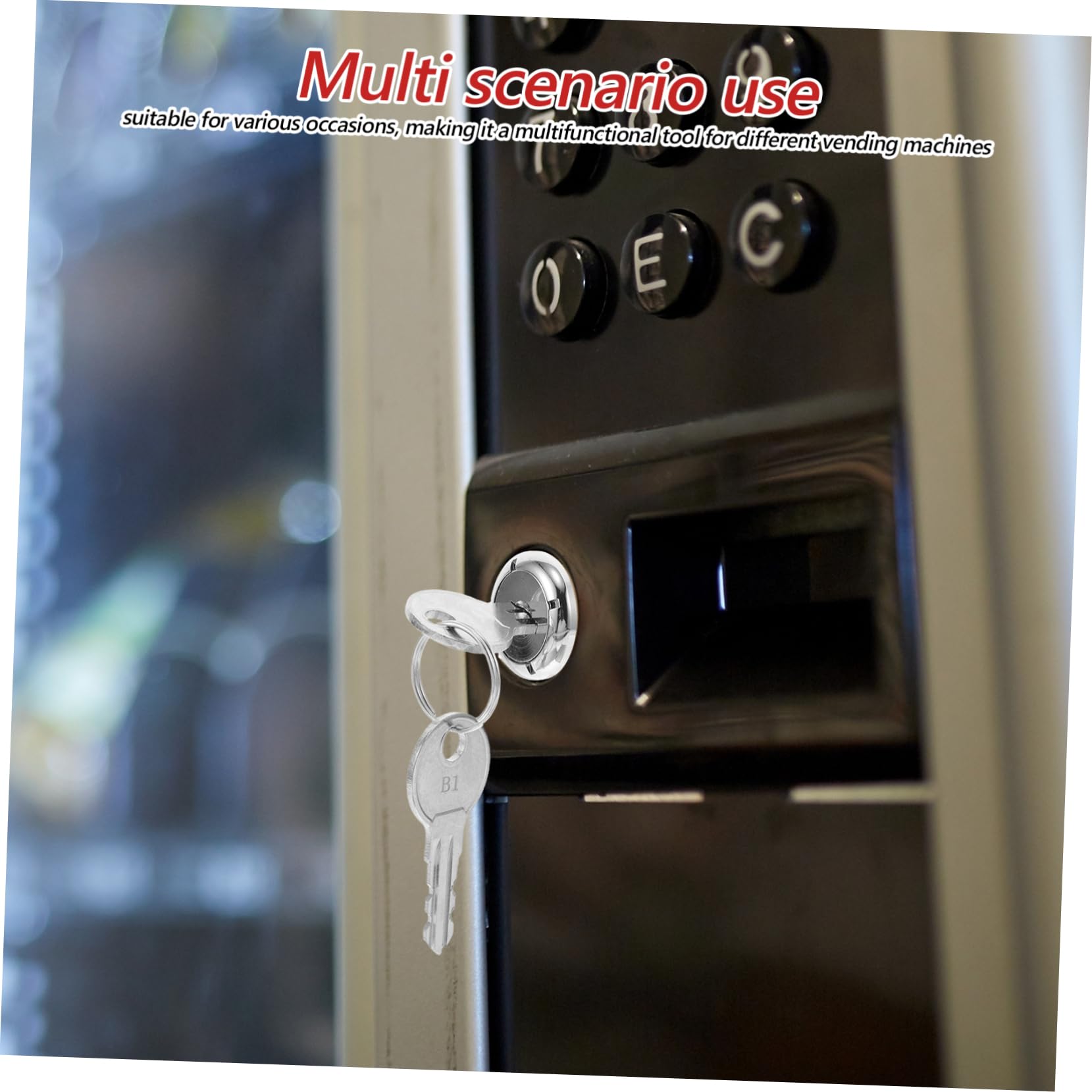 Cabilock Chiave per Distributore Automatico Versatile in Metallo e Plastica Resistente All'usura Design Moderno Argento, Adatta per Serrature a Cilindro e Dispenser Alimentari