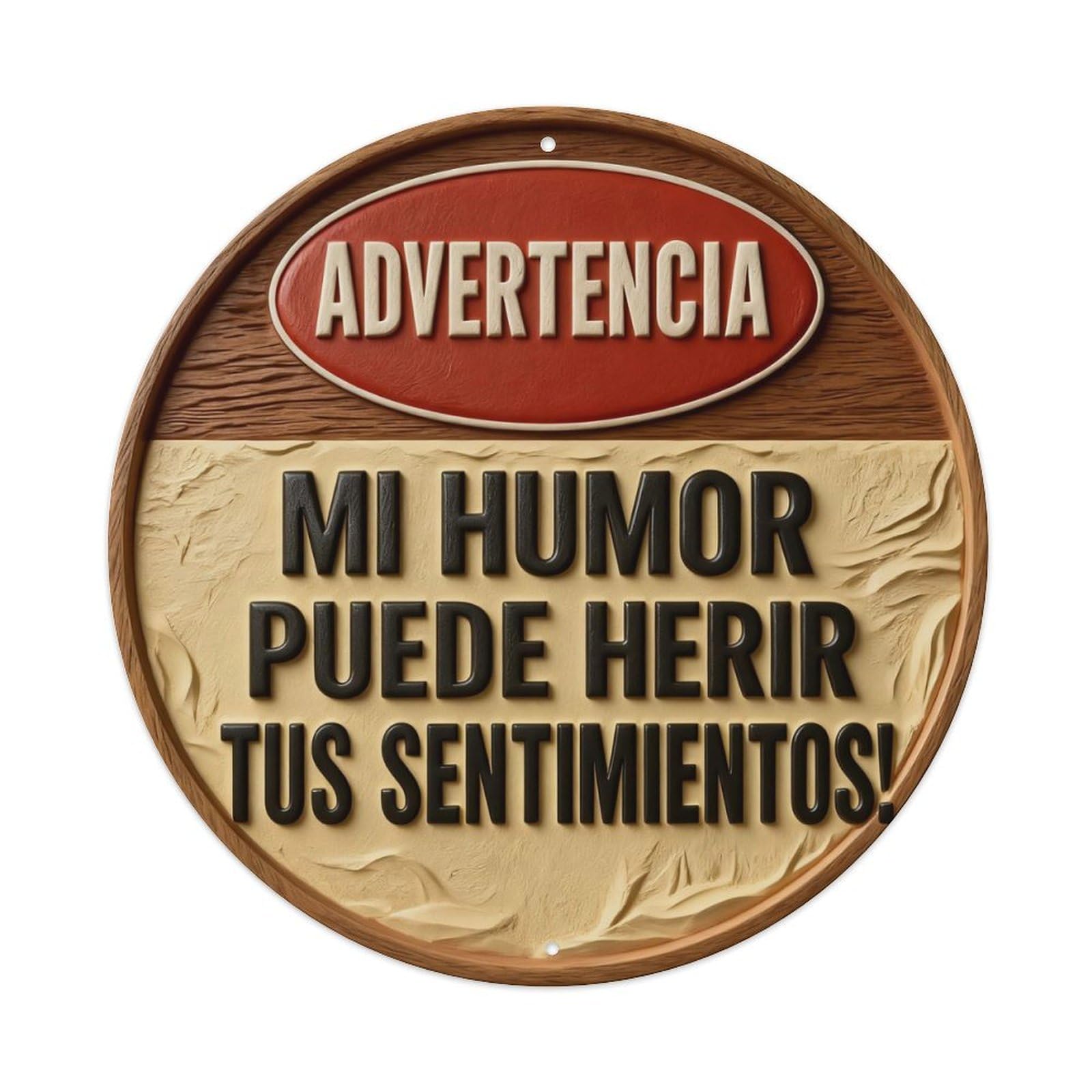 Zlatcbu Vintage Warning My Humor May Hurt Your Feelings Metal Tin Sign Retro Wall Art Poster, Decor For Home Living Room Bar Cafe Garage, 8X8 Inch