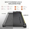 UREVO Under Desk Treadmill 1-6 km/h, Portable Walking Pad with built-in Wheels, Compact Treadmills for Home with Double Shock Absorption, Remote Control and LED Display