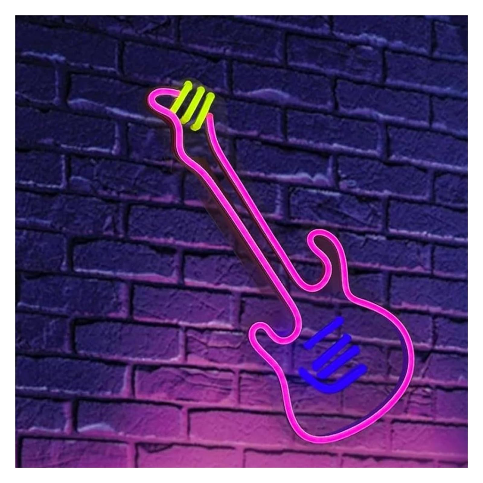 XENITE Luces Art Decoration Christmas Letrero De Neón De Guitarra Con Luz LED Musical Para Decoración De Pared, Regulable Para Dormitorio, Bar, Fiesta, Boda, Habitación De Niñas, 15cmx36cm