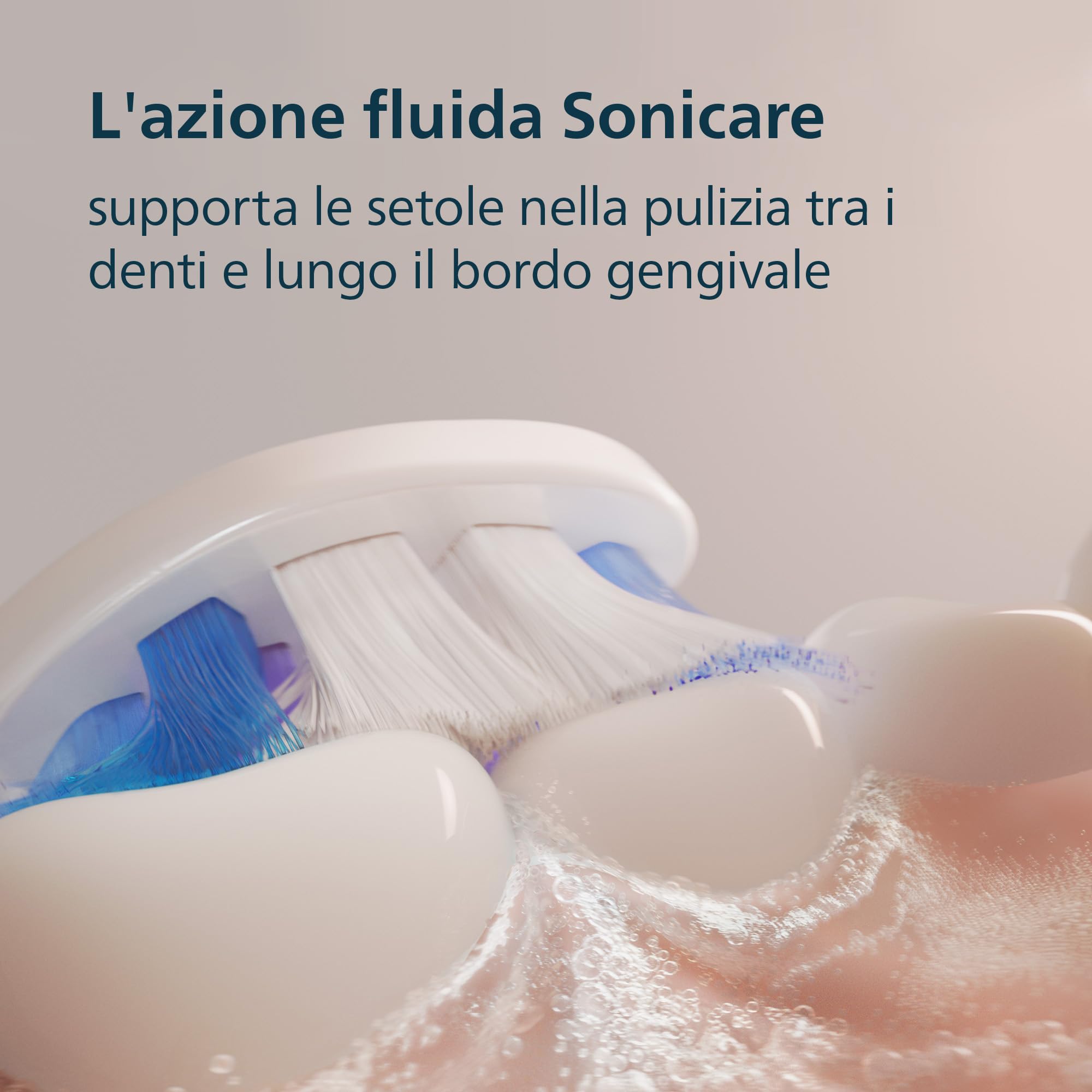 Philips Sonicare 6100, spazzolino sonico con 2 modalità di spazzolamento e 3 livelli di intensità, avviso di pressione, EasyStart, SmarTimer, custodia da viaggio, bianco, HX7400/02 [Nuova tecnologia]