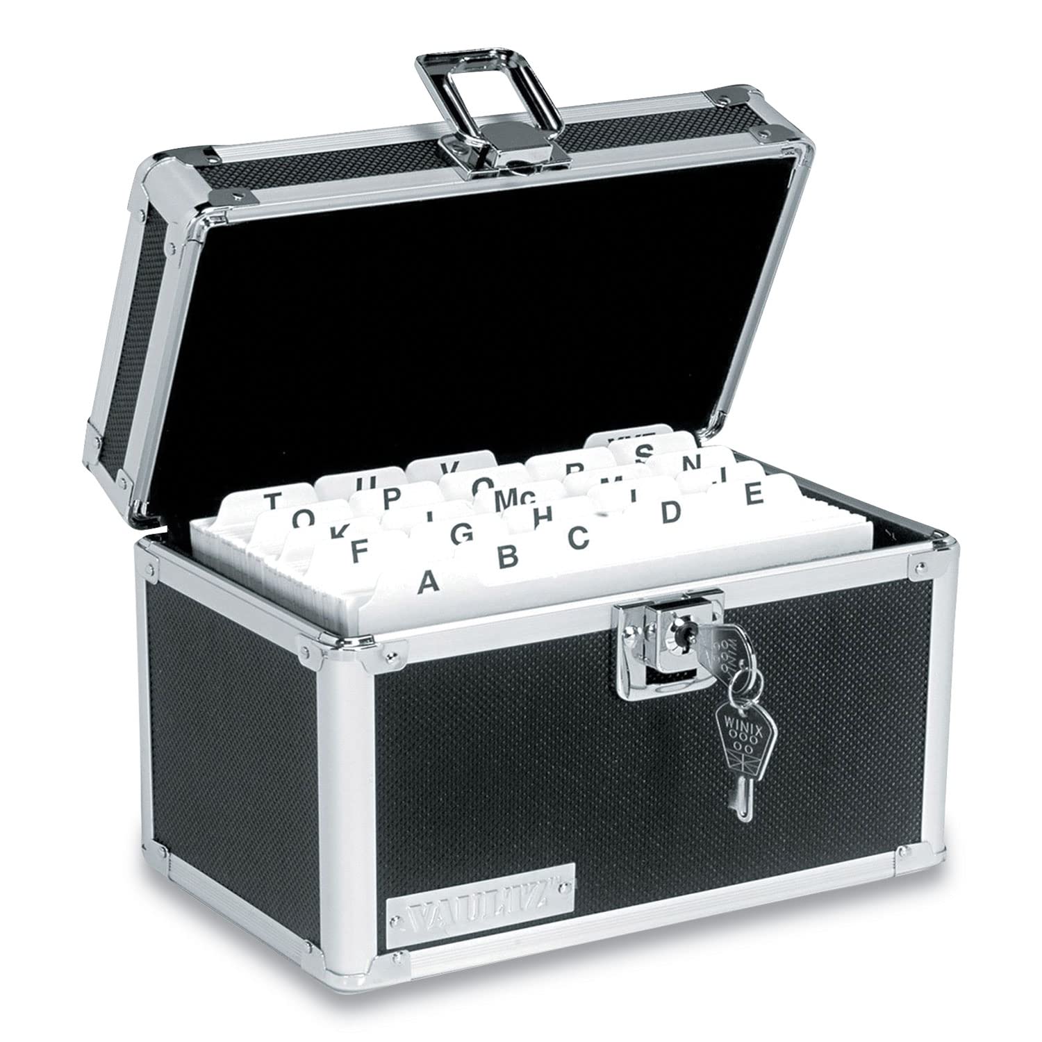 Vaultz Locking 5 x 8 Index Card Box, Black (VZ01280) : Amazon.ca