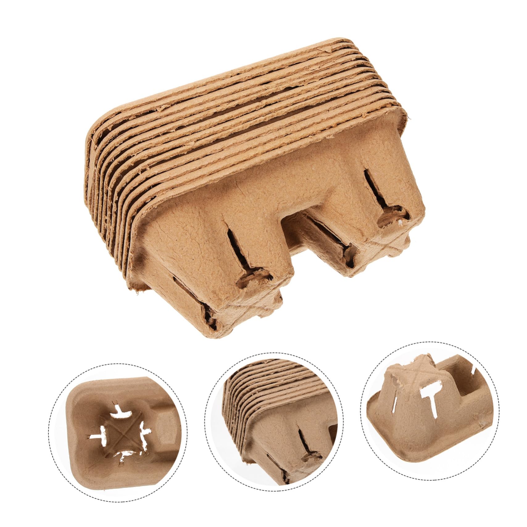MAGICLULU 50piezas Portavasos de Café para Tazas Soporte para Bebidas para Llevar Bandeja para Empacar Café Casa Trabajo