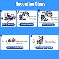 Vista 5 de Módulo XLW - Módulo de sonido activado por botón de 16MB con altavoz, cable tipo C y capacidad de grabación fácil de 16 minutos para saludos