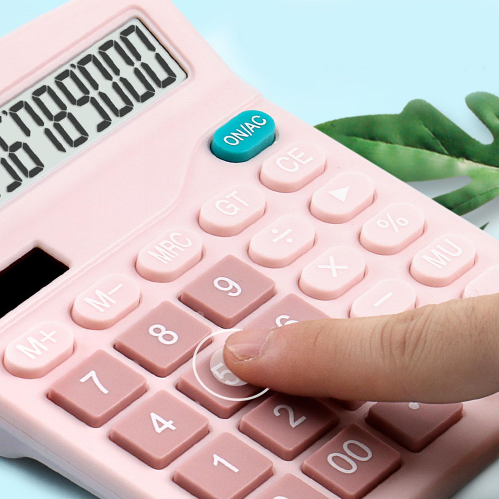 Calculatrice Solaire Portable Rouge - Pour école, Bureau, Maison - Calculs Basiques Addition Soustraction Multiplication Division