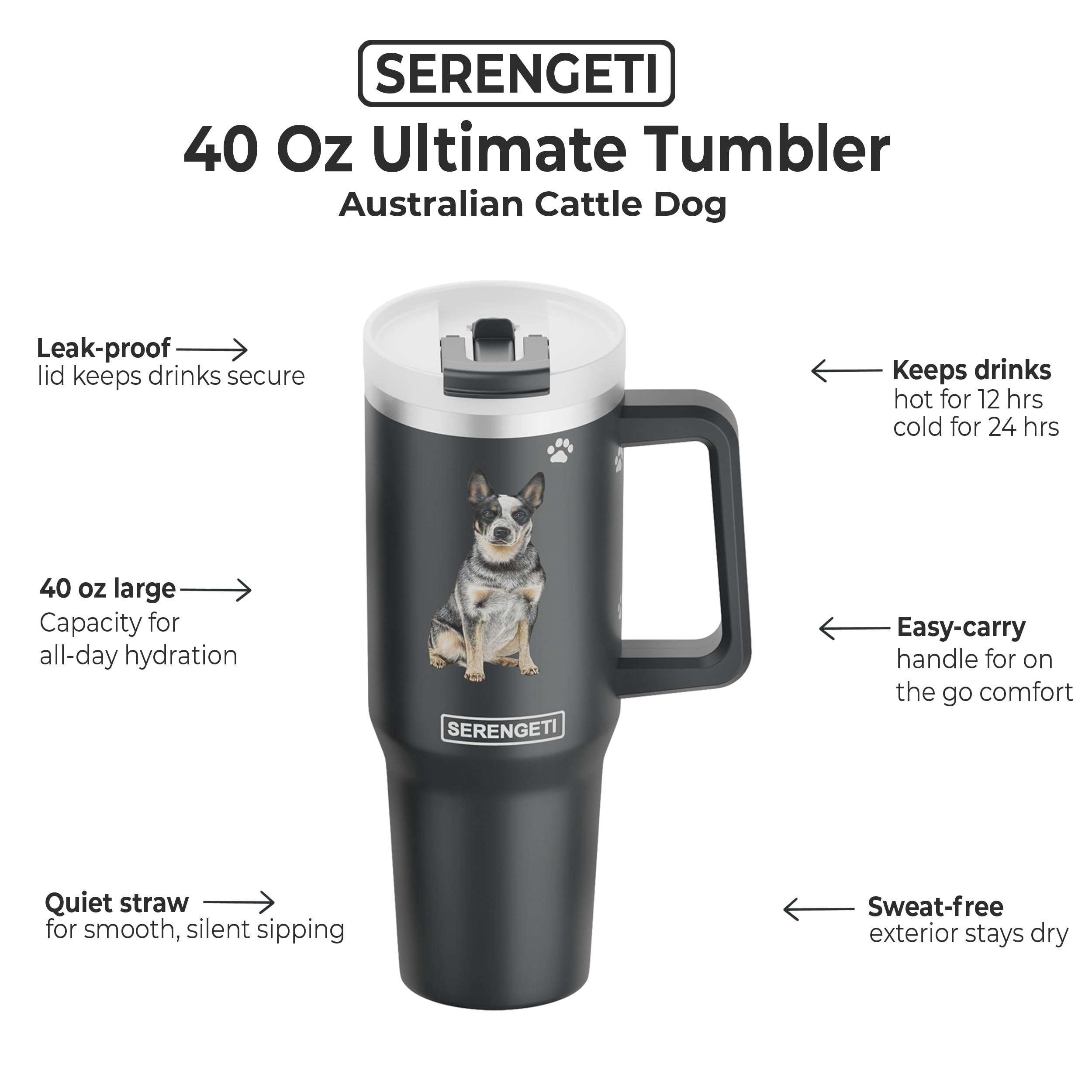 Amazon.com | E&S Pets SERENGETI 40 Oz Ultimate Tumbler with Handle