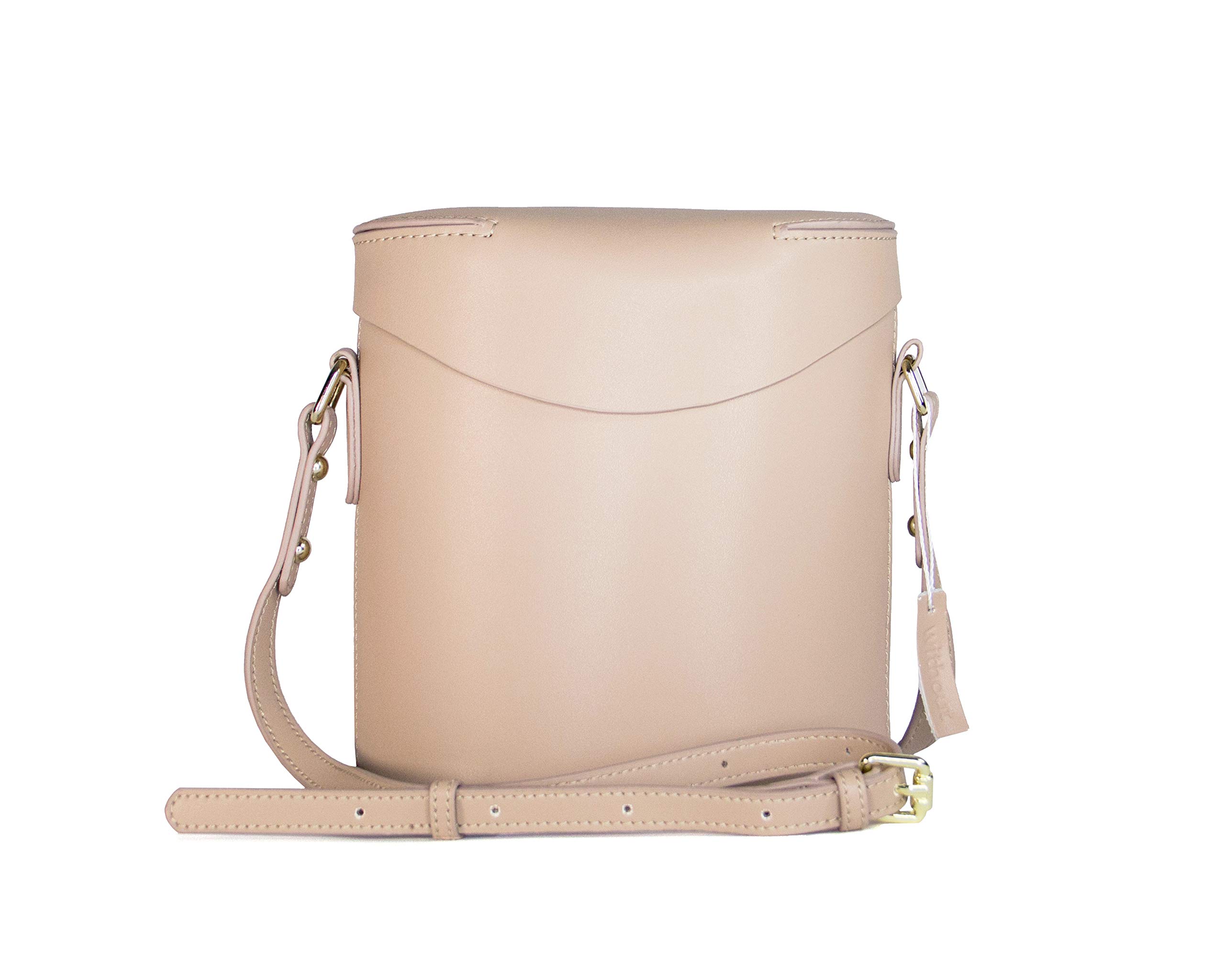 Without Genuine Leather Women's Shoulder Bag, Bucket Bag, Minimal (sand)