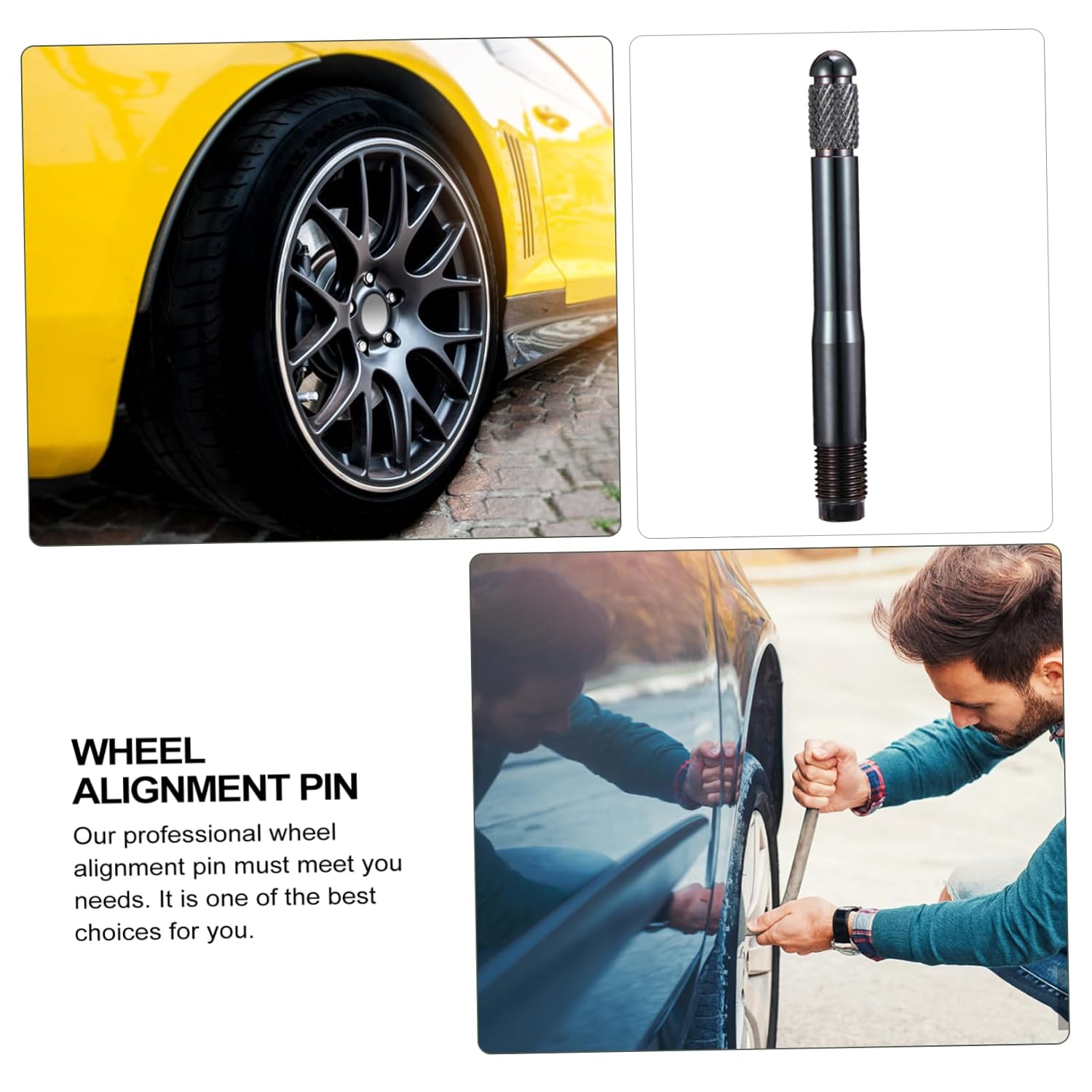 Alipis 1Pc Car Locating Pin Wheel Alignment Tool Durable Tire Positioning Pin for Accurate Wheel Hanger Installation for All Vehicle Types