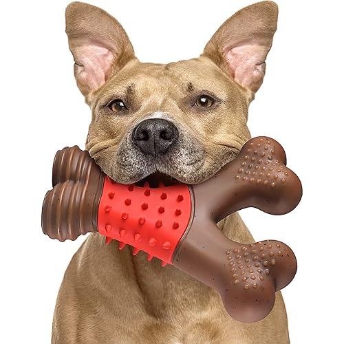 PETSTA Dog Chew Toys, Indestructible Dog Toys for Aggressive Chewers, Extreme Tough Dog Toys for Large Dogs, Dog Chew Bone for Large/Medium Dogs Breed, Gifts for Dogs