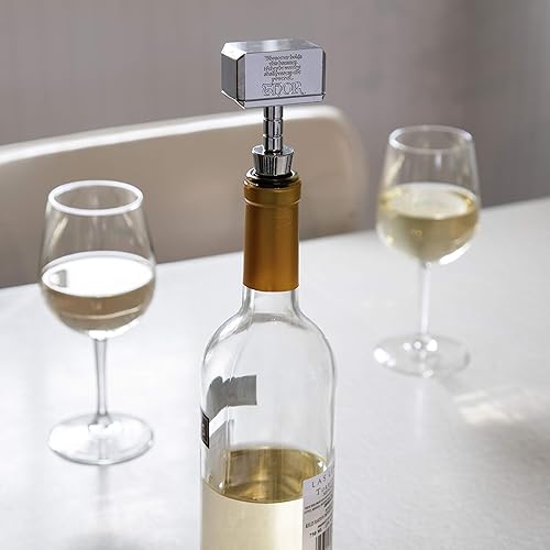 Miniatura 4 de Marvel Avengers Thor Mjolnir Hammer tapón para botella de vino, tapón de réplica que se adapta a cualquier botella, con licencia oficial, regalo de