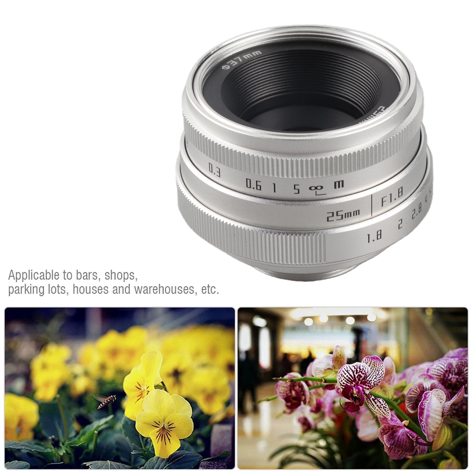 Amazon | 25mm F1.8 ミニ CCTV C マウント 広角レンズ ミラーレス