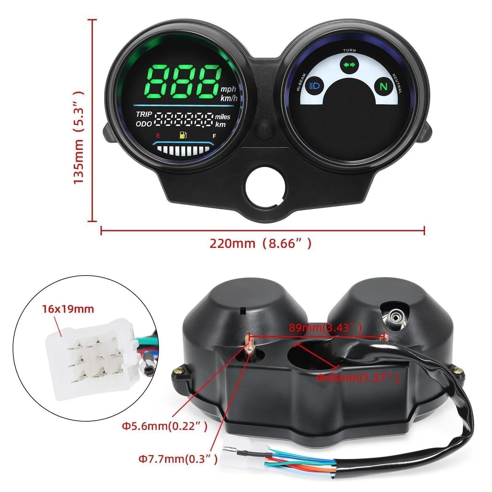 Tacómetro Digital Para Tablero Motocicleta