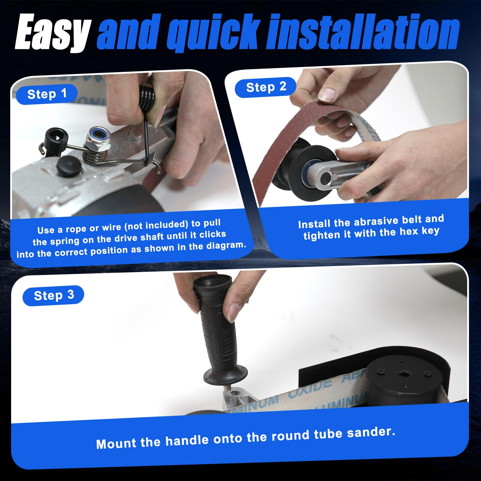 Levigatrice a Nastro per Tubi Compatibile con Makita 18V, Smerigliatrice con Nastro Abrasivo da 760 mm per Levigatura, Lucidatura e Satinatura, con Grane 80/100/120 (Senza Batteria e Caricatore)