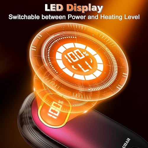 Miniatura 57 de Calentadores de manos recargables – Calentadores de pies eléctricos paquete de 2 unidades de hasta 127.4 ℉ con 15 horas de calor, pantalla LED