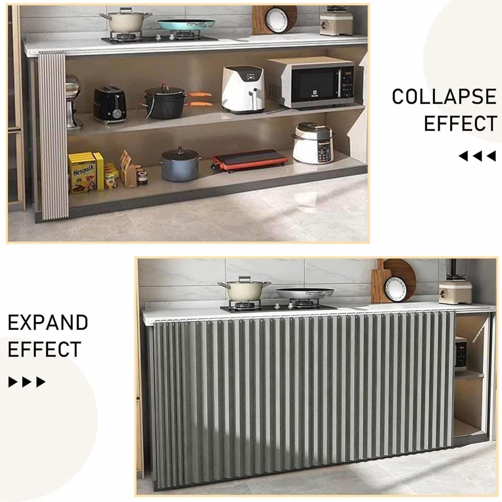 Rideau sous Evier Rideau Rideau Armoirerideau Placardrideau Meublerideau Cuisinerideau Salle De Bainrideau Dressingrideau sous Évier,Grey-W120cm/H100cm