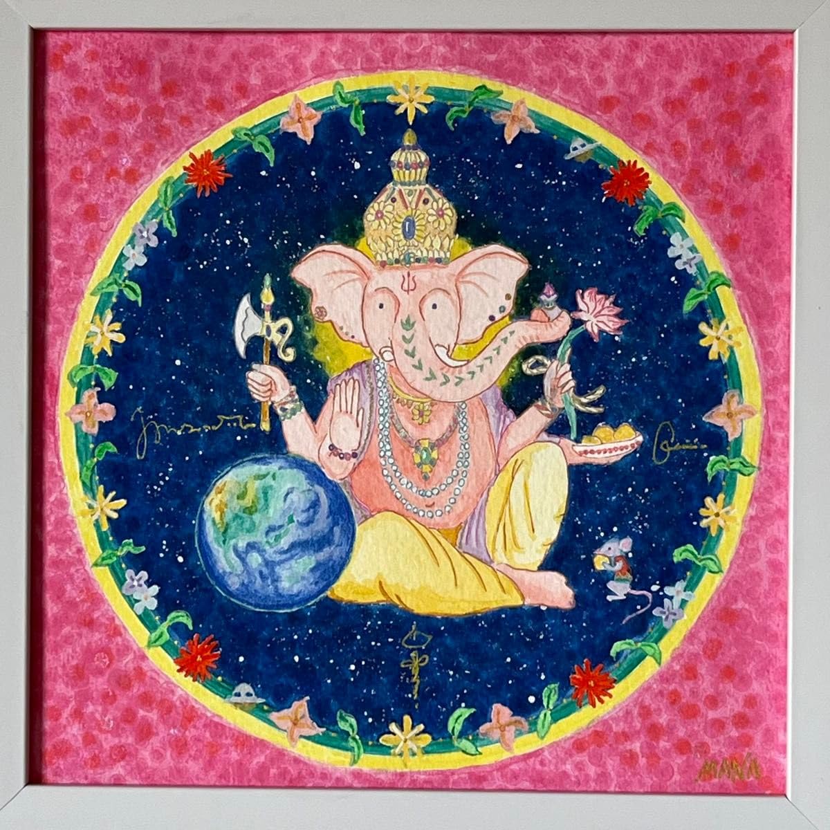 一点物アート】Ganesha-ガネーシャ-【引き寄せ・イラスト】