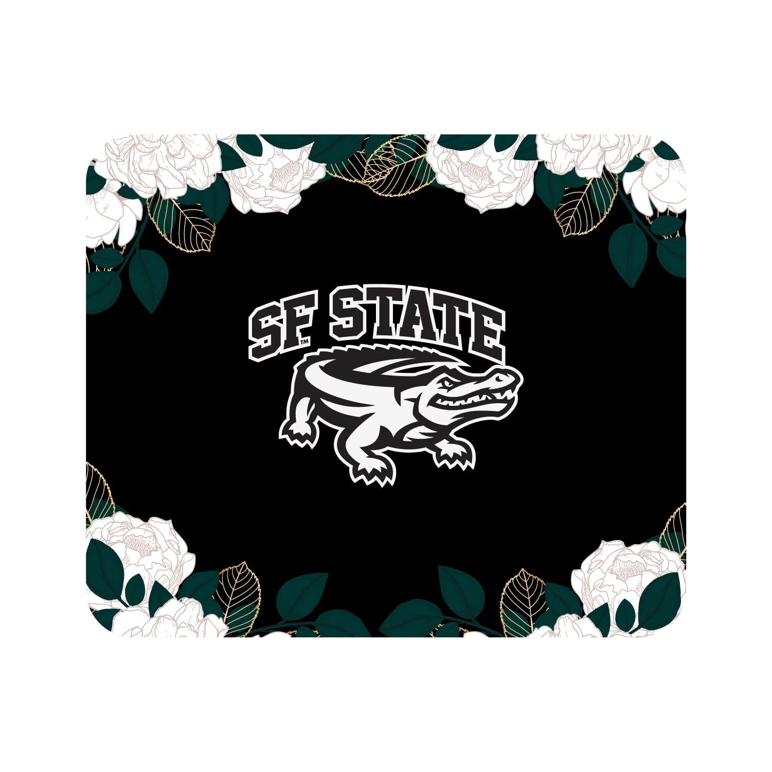 Mouse Pad, Fabric, San Francisco State University Standard/Floral White