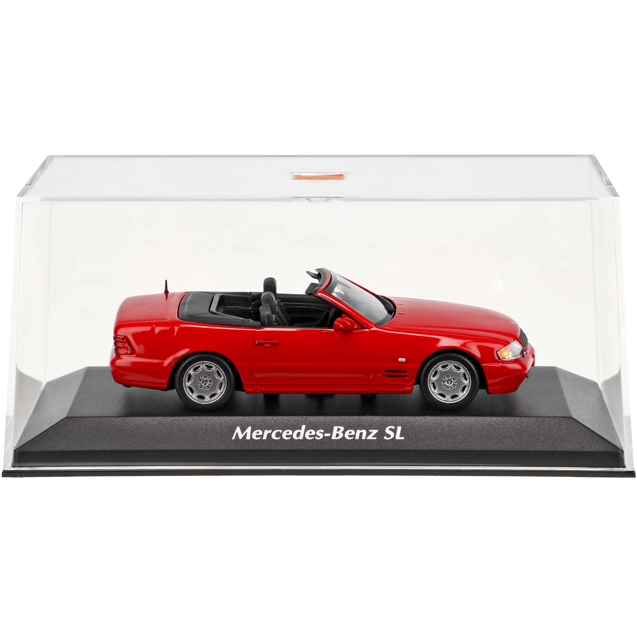 Generisch Mercedes-B. SL-Klasse R129 Cabrio Rot 1989-2001 1/43 Minichamps Maxichamps Modell Auto