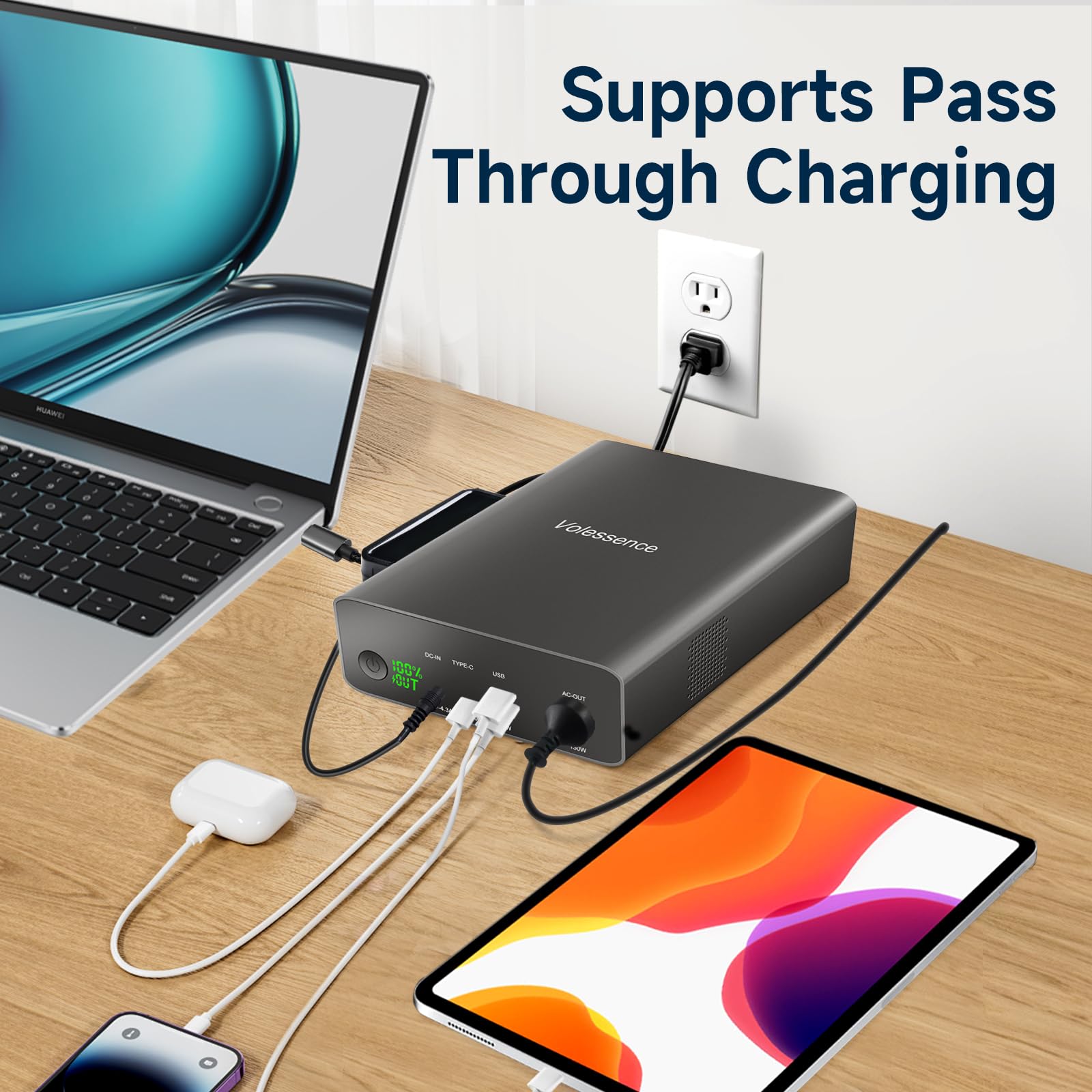 Volessence ポータブル電源 80000mAh/296Wh AC出力対応 Volessence ポータブル電源 80000mAh/296Wh AC出力対応