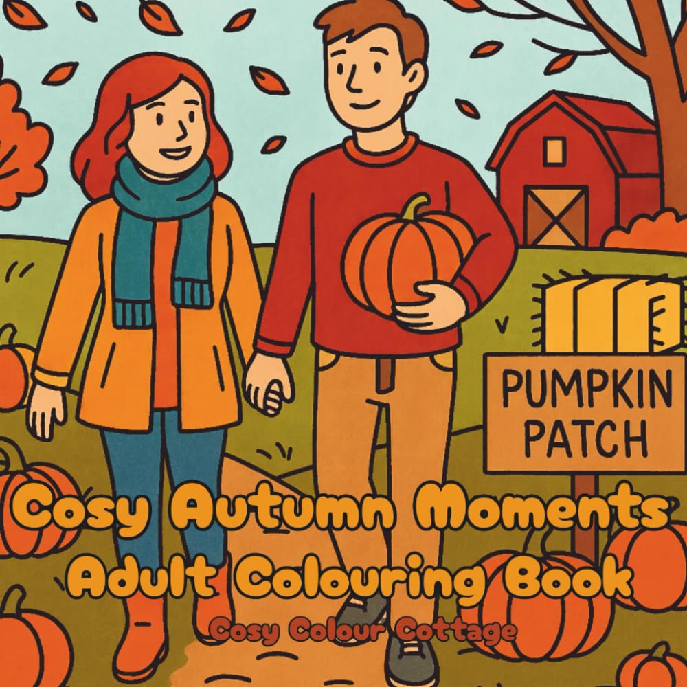 Cosy Autumn Moments: A Charming Autumn Colouring Book for Adults with Pumpkins, Cosy Scenes & Seasonal Fun – Designed in the UK