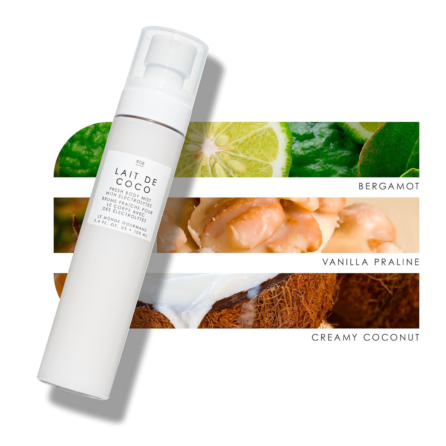 Le Monde Gourmand Lait de Coco Fresh Mist - 3.4 fl oz (100 ml) - Coconut, Bergamot, Warm Notes - Image 3