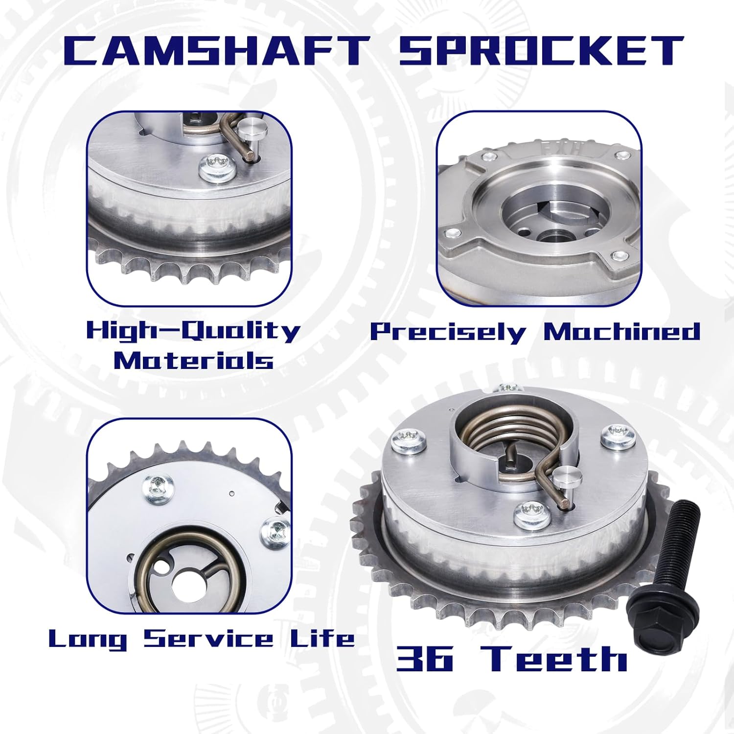 Exhaust Engine Camshaft Timing Gear VVT Sprocket 13070-0V011 Compatible with Toyota 2.5L 2.7L 2009-2012 Camry RAV4 Highlander Sienna 917-259