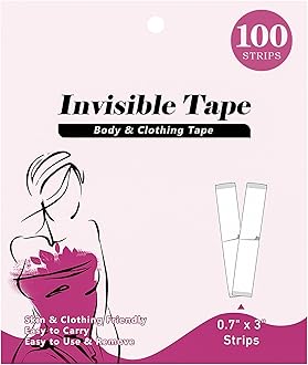 Fashion Double Sided Tape-Strong Body Adhesive for Clothes & Skin Waterproof,No Residue,Hypoallergenic for All Skin Shades