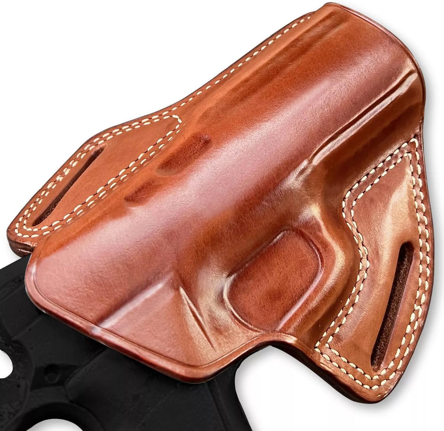 Premium The Ultimate Leather OWB Pancake Holster with Open Top Fits, SAR Arms SAR K2-45 45ACP 4.7'' Barrel, Right Hand Draw, Brown Color or Black Color