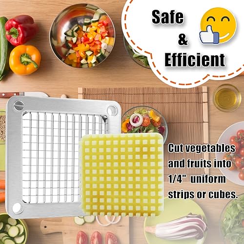 Miniatura 2 de Replacement Chopper 14" Blade and Pusher Block, Commercial Vegetable Chopper Blade, French Fry Cutter Stainless Steel Blade for Fruit Cutting