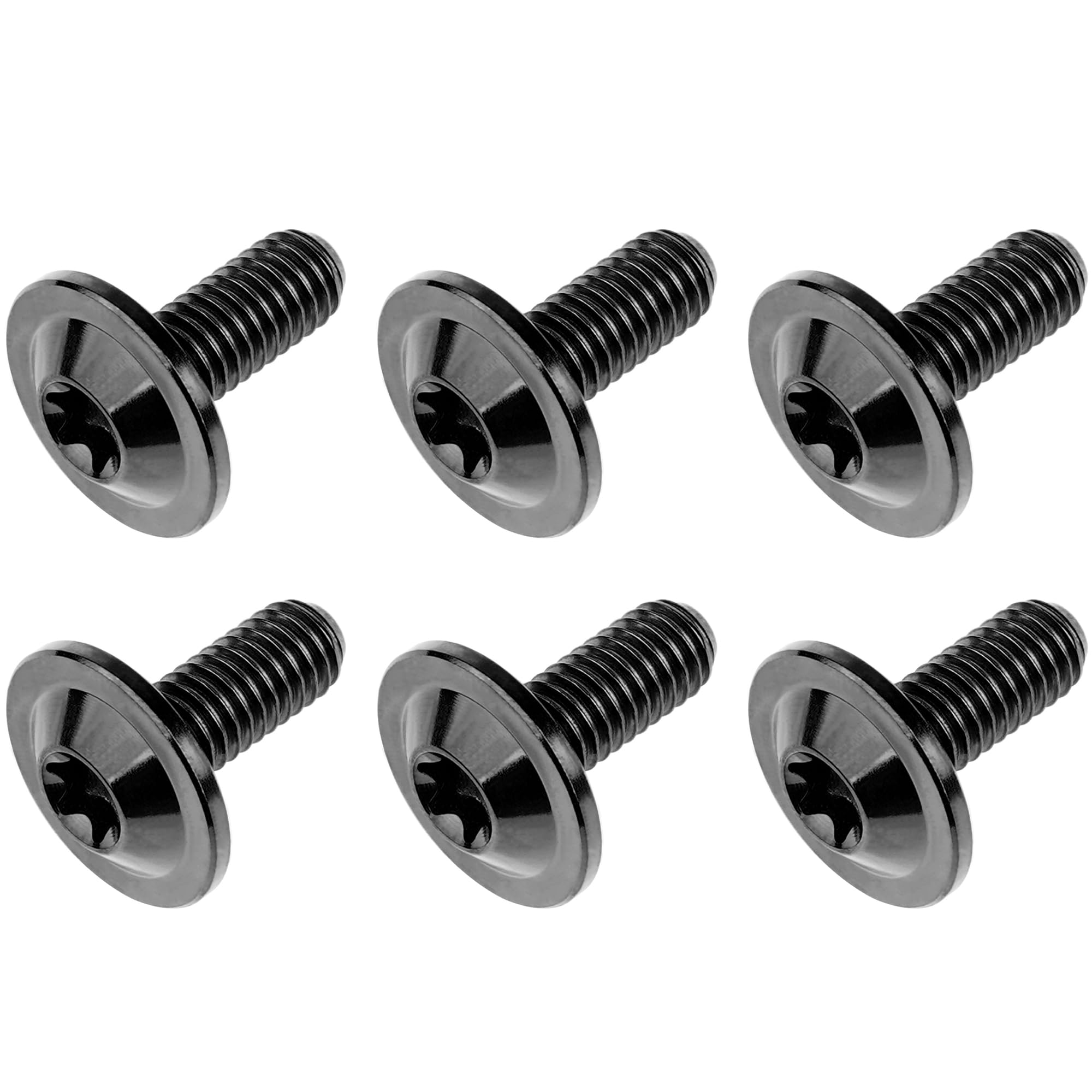 DWAMMEBRS Bolt M6x10 15 20mm Torx Head Screw For Bike Brake Lever Stem Parts Fasteners Pack Of 6(Black,M6x15mm)