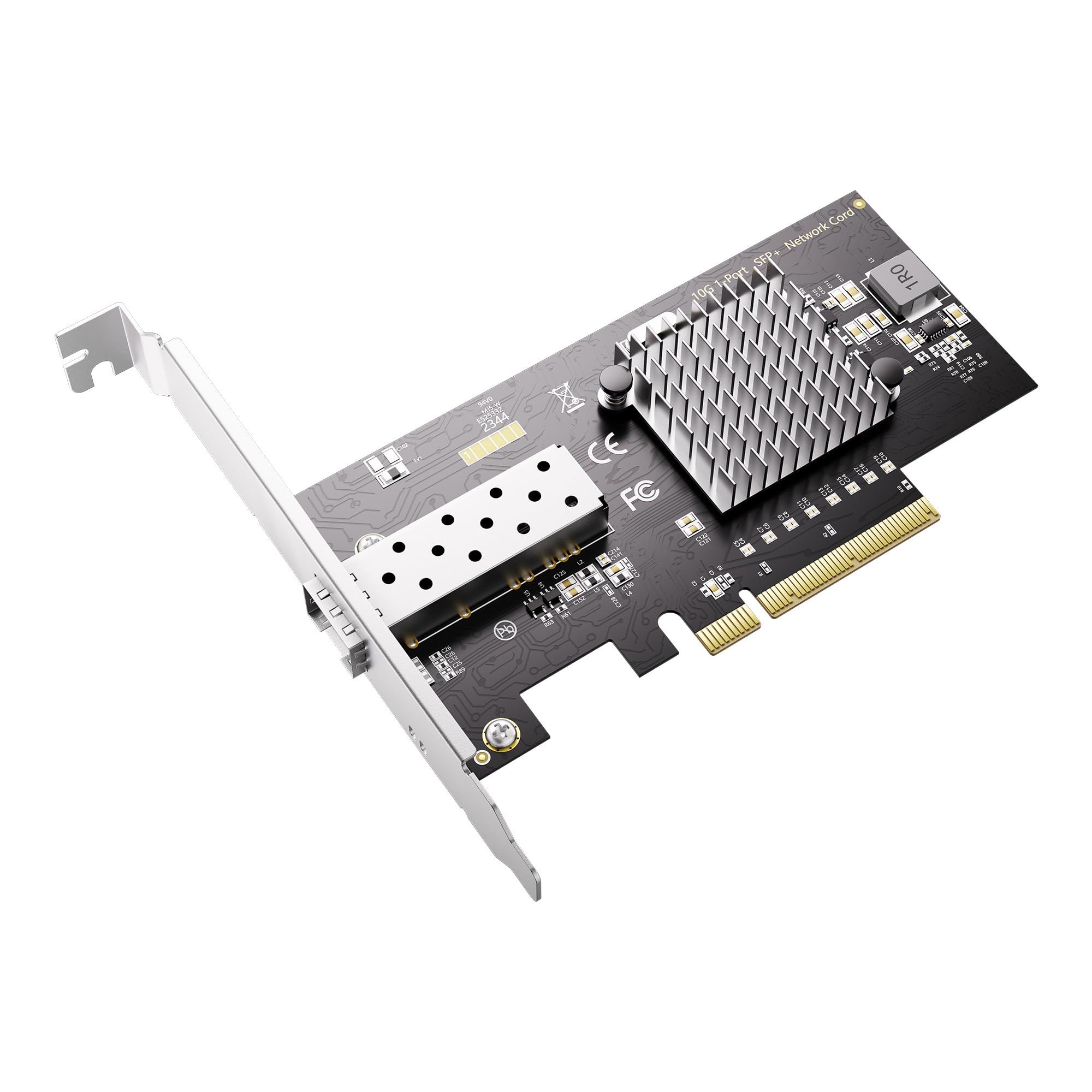 10 Gbps PCIe NIC Network Card, Single SFP+ Port, Intel 82599EN, Compatible with Windows Server/Linux/VMware, Supports Intel X520-DA1