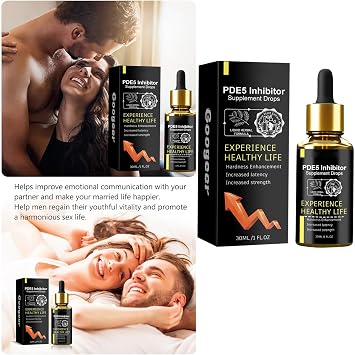 PDE5 Supplement Drops PDE5 Supplement Drops For Men Secret Drops For Strong Men PDE5 Drops For Men Secret Drops For Strong Men 30ml Lubricantes Para Sexo Y Estimulante Para Mujer Hot (Black, One Size)