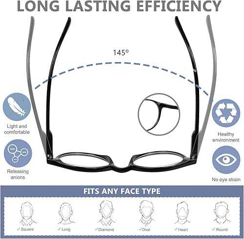 Miniatura 3 de Yogo Vision Gafas de bloqueo de luz azul para mujeres y hombres, gafas vintage para computadora, antifatiga ocular, lentes bloqueadores de luz azul