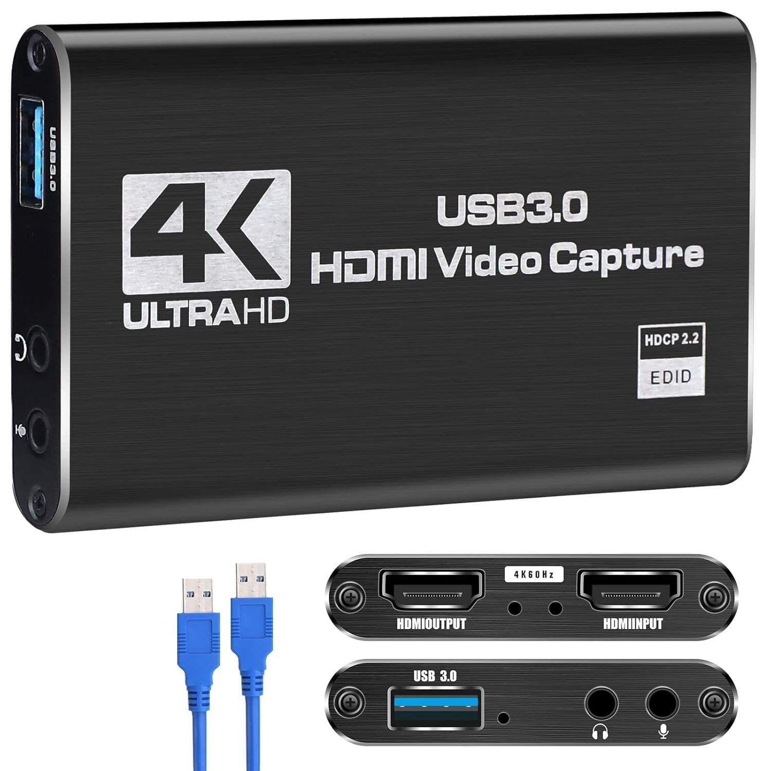 Capture Card, Video Capture Card 4K 1080P 60FPS, HDMI Capture Card Switch, Game Capture Card USB 3.0 for Live Streaming Video Recording, Screen Capture Device Work with PS4/PC/OBS/DSLR/Camera-image-35