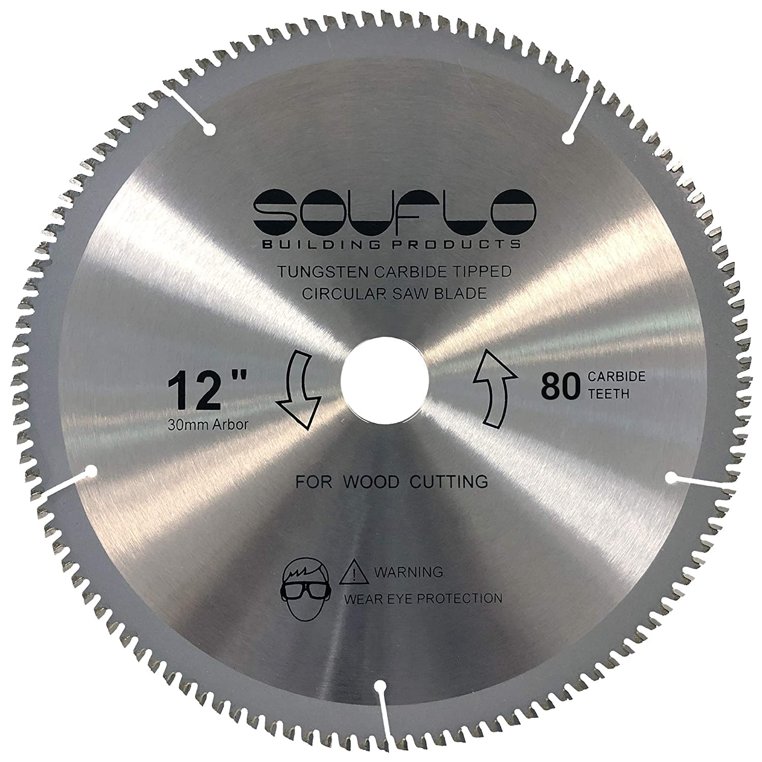 12 inch 80 Tooth ATB Circular Saw Blade for Wood with 30mm Arbor (12" 80T)