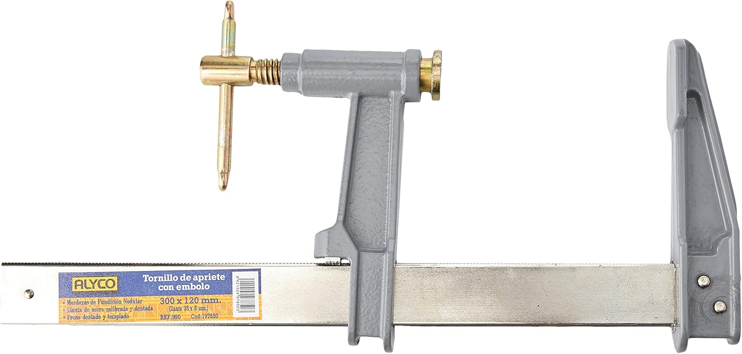 Alyco 197850 Clamp, Chrome, Grey, Gold, 300 x 120 mm