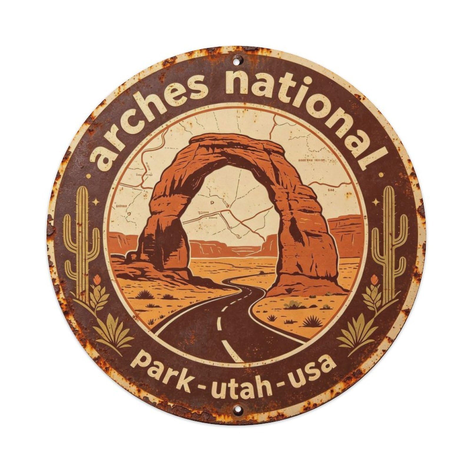 Arches National Park - Utah Metal Tin Sign Plaque
