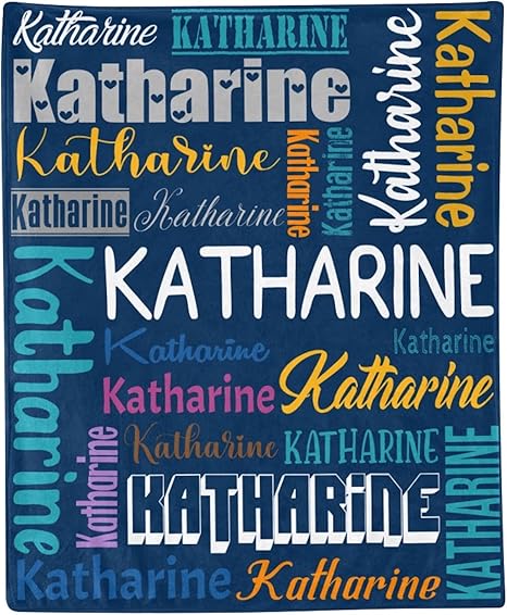 Personalized Blanket for Kids Adults Personalized Name Blanket Custom Blanket with Name Personalized Gifts for Christmas Birthday Valentines Day Mothers Fathers Day (Dark Blue&Colorful, 60"x80")