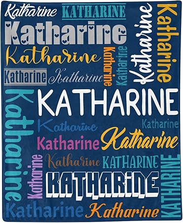 Personalized Blanket for Kids Adults Personalized Name Blanket Custom Blanket with Name Personalized Gifts for Christmas Birthday Valentines Day Mothers Fathers Day (Dark Blue&Colorful, 60"x80")