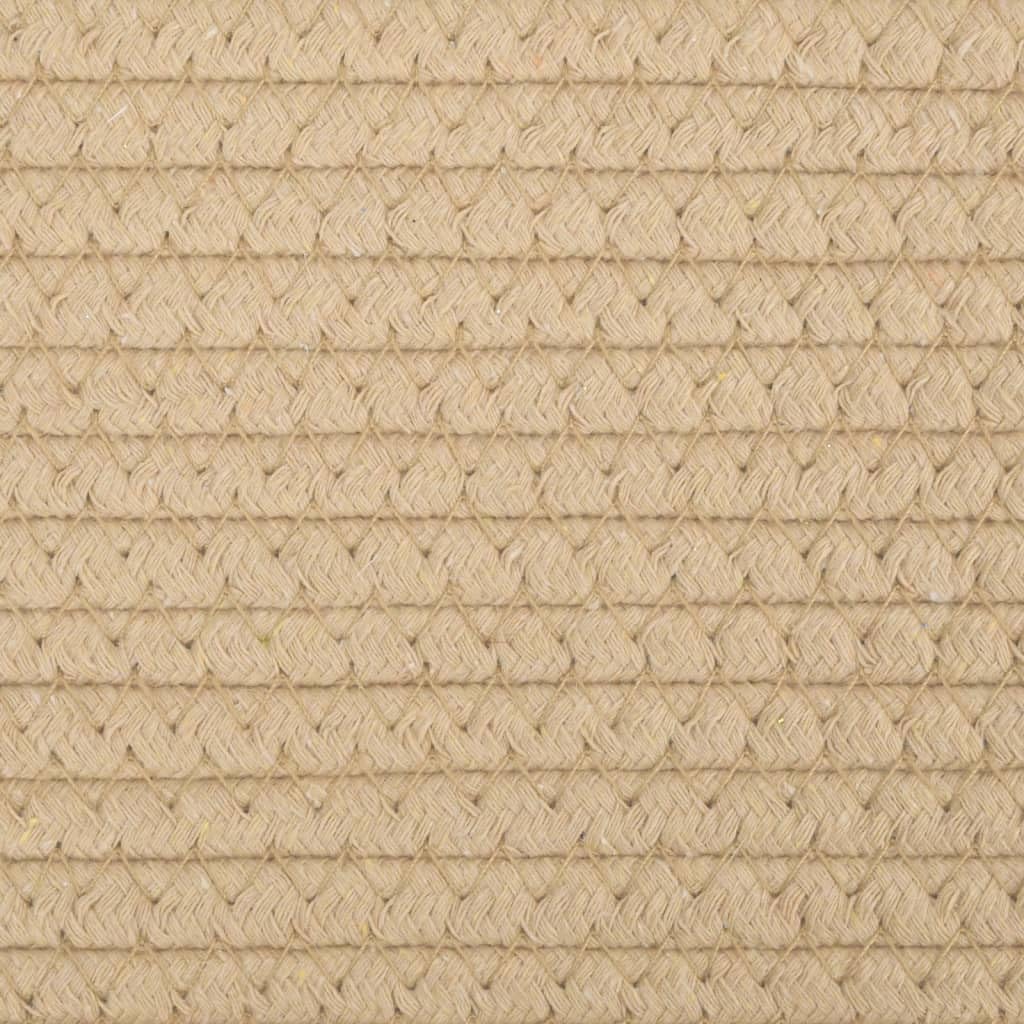 vidaXL Storage Basket Beige and White Ø15.0x18.1 Cotton