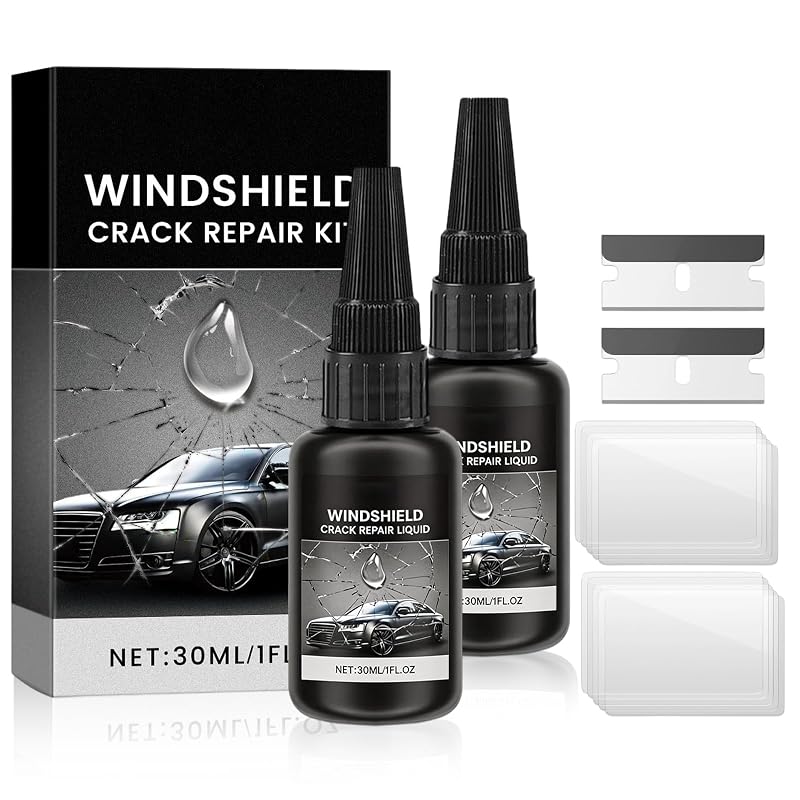Kit de Reparo de Trincas em Para-brisa NICCAT com Líquido para Vidros de 30 mL, Lâminas e Películas de Cura, 2 peças