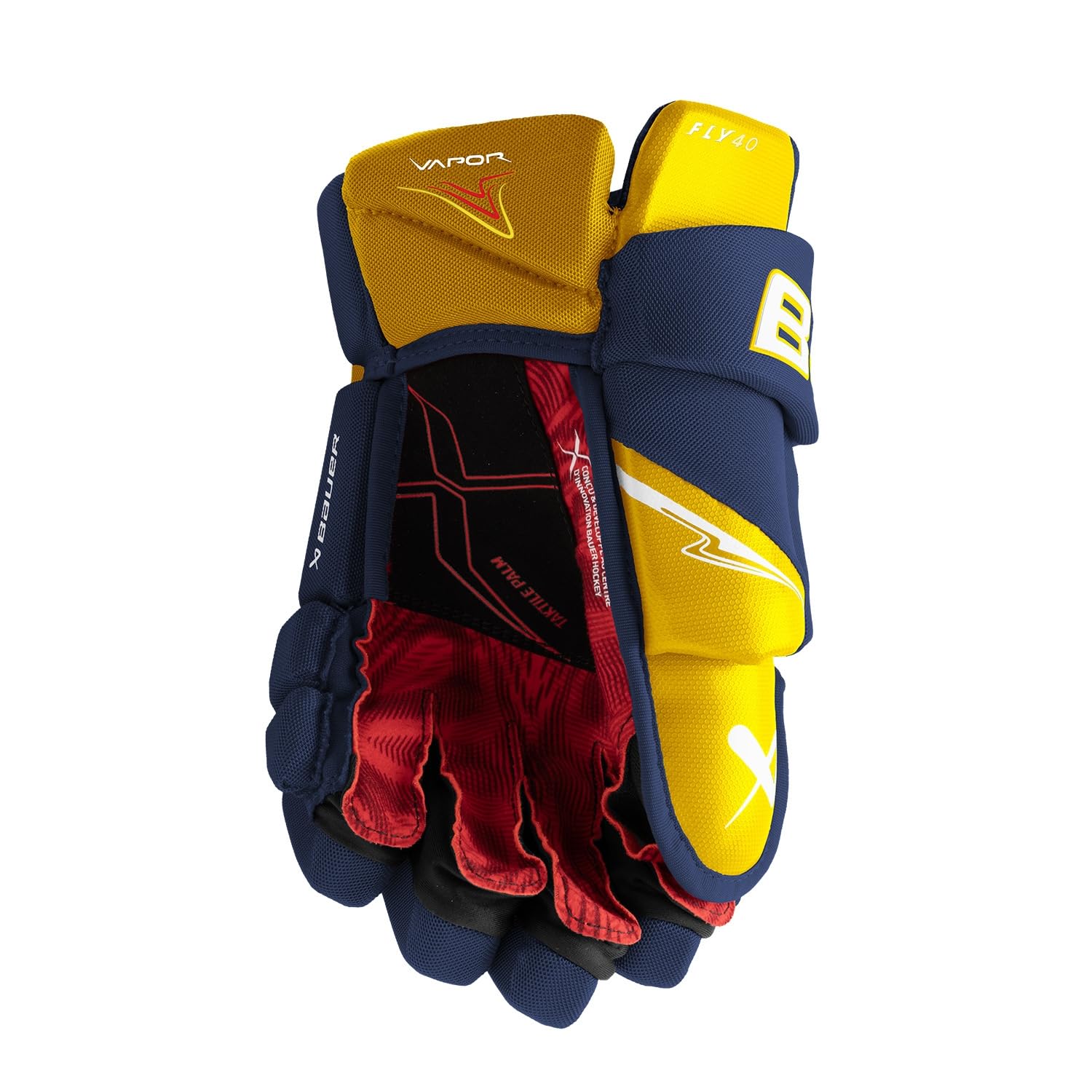 Bauer Vapor Fly40 - Guantes intermedios, color azul marino y dorado