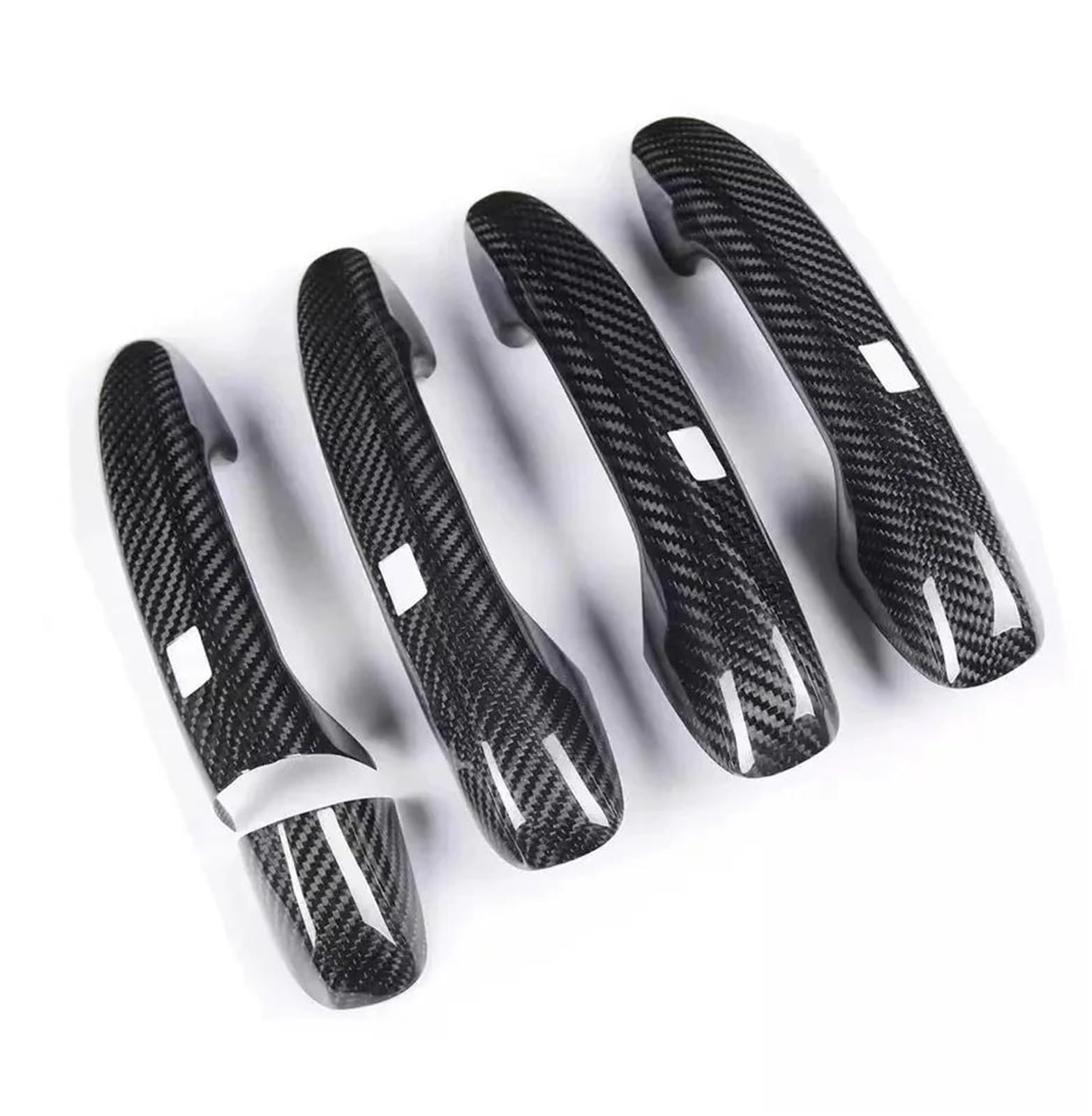 Piwine Carbon 4 Sensor Handle Sticker For Benz For Cla/A/C/E-Class/Glc/Glb Lhd Car Door Handle Cover Styling Accessories Stickers(Carbon 4 Sensor)